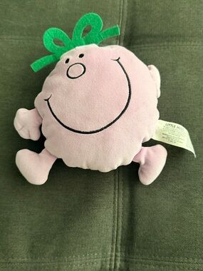 Little Miss Plush Purple Character Pillow with Green Bow